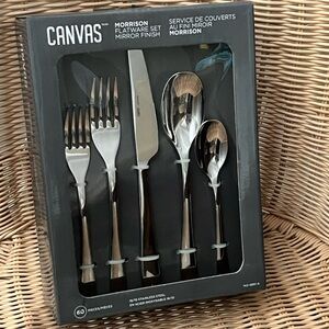 Canvas Morrison Flatware Set - Silver Mirror Finish NWT